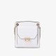 Leather contrasting crocodile pattern organ small square bag - Memoo.com Leather contrasting crocodile pattern organ small square bag - Memoo.com