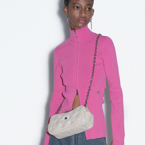 Cowhide shoulder bag, chain crossbody bag, women's bag