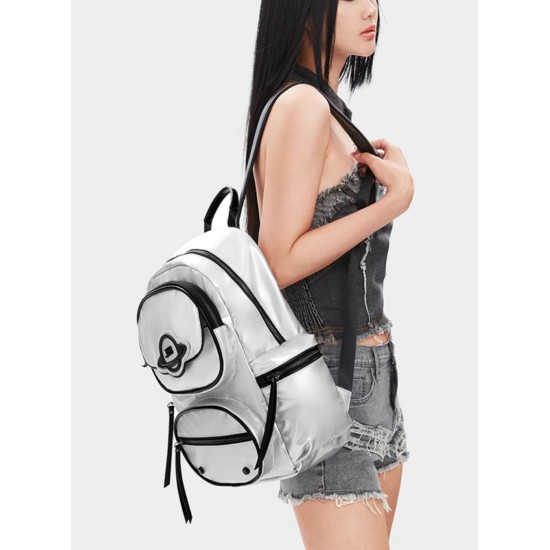 Small scale travel silver backpack - Memoo.com Small scale travel silver backpack - Memoo.com