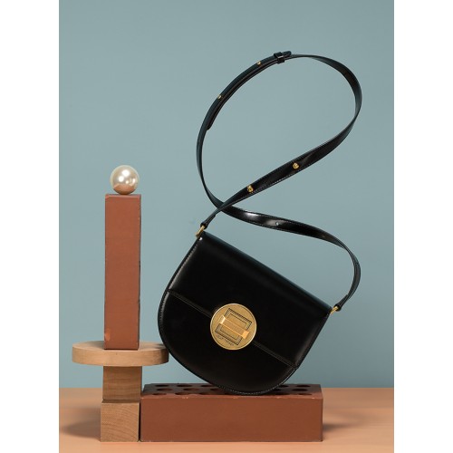 navy leather backpack