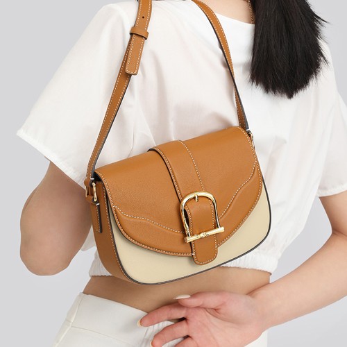 Cowhide versatile and niche one-shoulder crossbody bag Cowhide versatile and niche one-shoulder crossbody bag