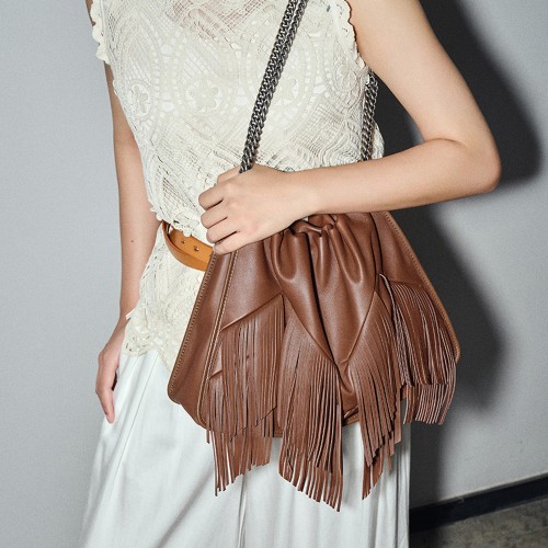 tooled leather bag