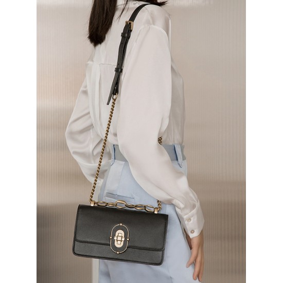 Shoulder bag tide brand chain small square bag leather Shoulder bag tide brand chain small square bag leather