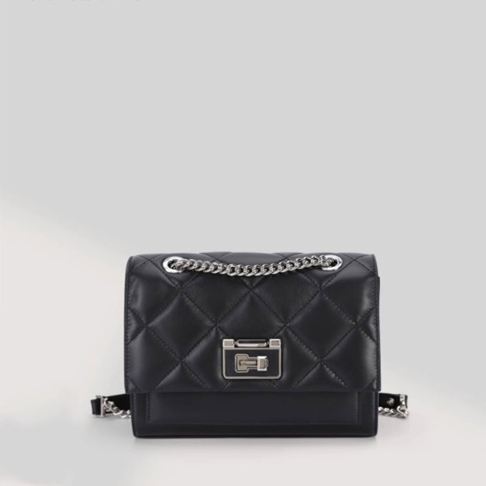 Genuine leather diamond grid small fragrant style shoulder bag chain armpit bag Genuine leather diamond grid small fragrant style shoulder bag chain armpit bag