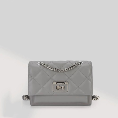 Genuine leather diamond grid small fragrant style shoulder bag chain armpit bag Genuine leather diamond grid small fragrant style shoulder bag chain armpit bag