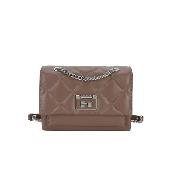 Genuine leather diamond grid small fragrant style shoulder bag chain armpit bag Genuine leather diamond grid small fragrant style shoulder bag chain armpit bag