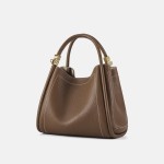 Leather top layer leather bucket bag slung shoulder bag handbag