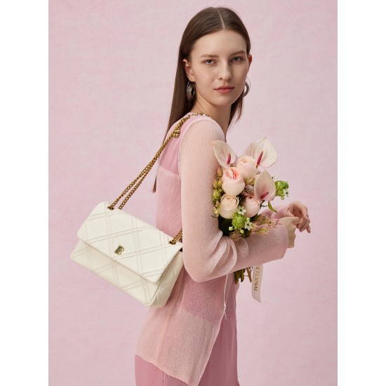 Diamond chain bag leather one-shoulder underarm bag - Memoo.com Diamond chain bag leather one-shoulder underarm bag - Memoo.com