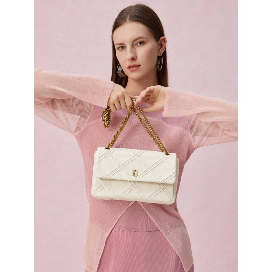 Diamond chain bag leather one-shoulder underarm bag - Memoo.com Diamond chain bag leather one-shoulder underarm bag - Memoo.com