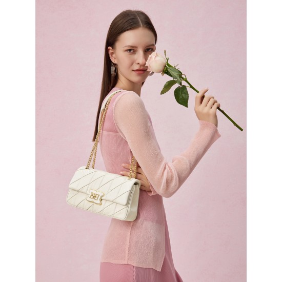 Womens chain bag rhombic leather one shoulder underarm bag - Memoo.com Womens chain bag rhombic leather one shoulder underarm bag - Memoo.com