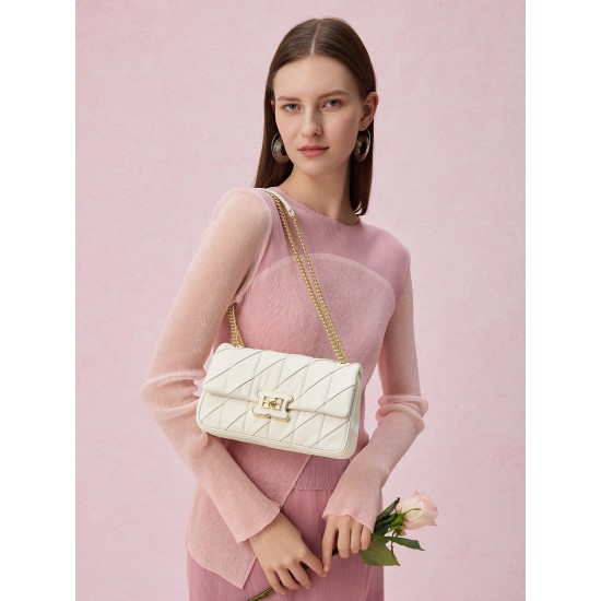 Womens chain bag rhombic leather one shoulder underarm bag - Memoo.com Womens chain bag rhombic leather one shoulder underarm bag - Memoo.com
