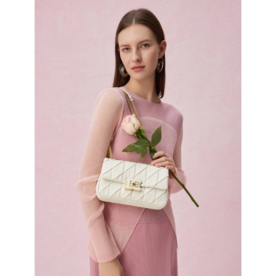 Womens chain bag rhombic leather one shoulder underarm bag - Memoo.com Womens chain bag rhombic leather one shoulder underarm bag - Memoo.com
