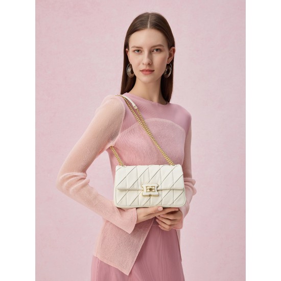 Womens chain bag rhombic leather one shoulder underarm bag - Memoo.com Womens chain bag rhombic leather one shoulder underarm bag - Memoo.com