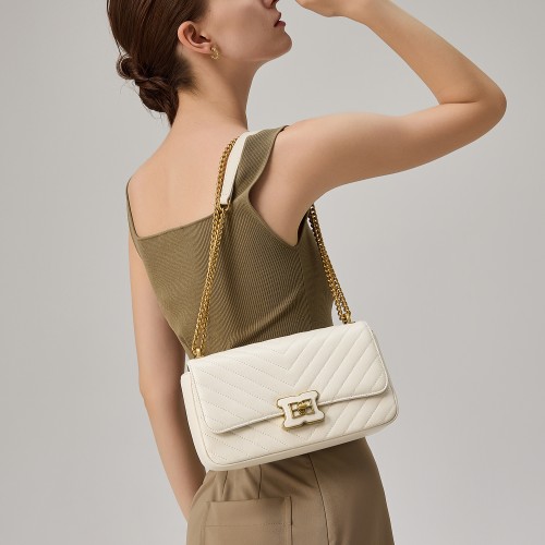 Leather one-shoulder underarm bag with high sense small square bag Leather one-shoulder underarm bag with high sense small square bag