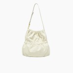 Soft leather portable shoulder bag Tote bucket bag