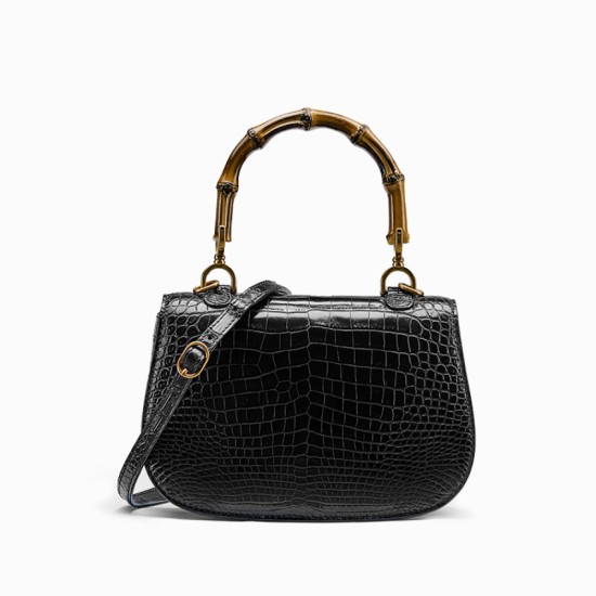 Crocodile leather womens bag, light luxury bamboo handbag - Memoo.com Crocodile leather womens bag, light luxury bamboo handbag - Memoo.com