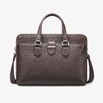 Ostrich leather men's bag, handbag, luxury men's bag