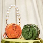 Chain small round bag portable makeup bag powder lipstick storage box