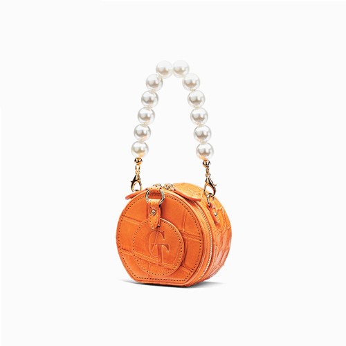 Chain small round bag portable makeup bag powder lipstick storage box Chain small round bag portable makeup bag powder lipstick storage box