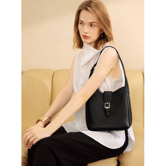 Square one-shoulder top leather large-capacity commuter womens bag - Memoo.com Square one-shoulder top leather large-capacity commuter womens bag - Memoo.com
