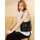 Square one-shoulder top leather large-capacity commuter womens bag - Memoo.com Square one-shoulder top leather large-capacity commuter womens bag - Memoo.com