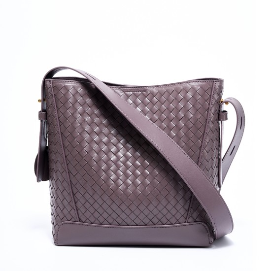 Leather womens bag head laminate woven bag bucket bag shoulder crossbody bag - Memoo.com Leather womens bag head laminate woven bag bucket bag shoulder crossbody bag - Memoo.com