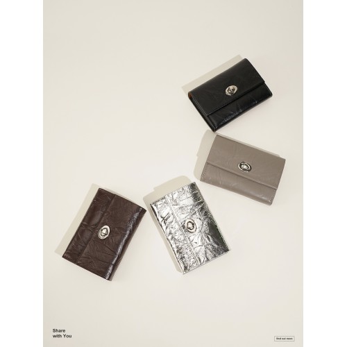 Genuine leather multi slot Togo leather clip