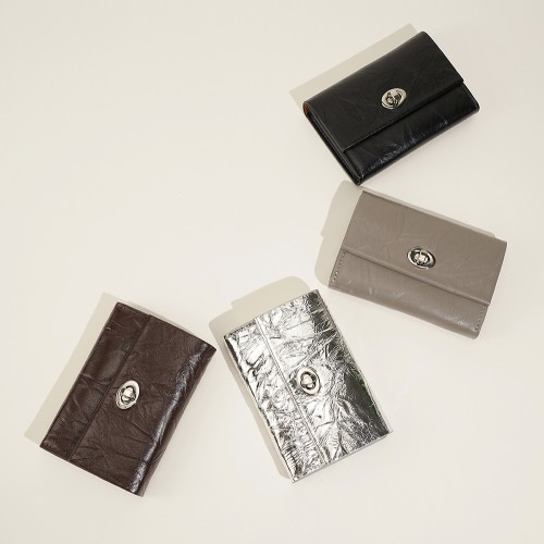 Genuine leather multi slot Togo leather clip Genuine leather multi slot Togo leather clip