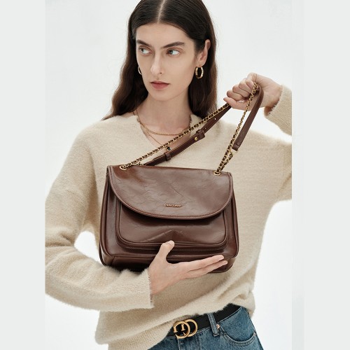 Cowhide chain bag women's high-quality one-shoulder crossbody bag Cowhide chain bag women's high-quality one-shoulder crossbody bag