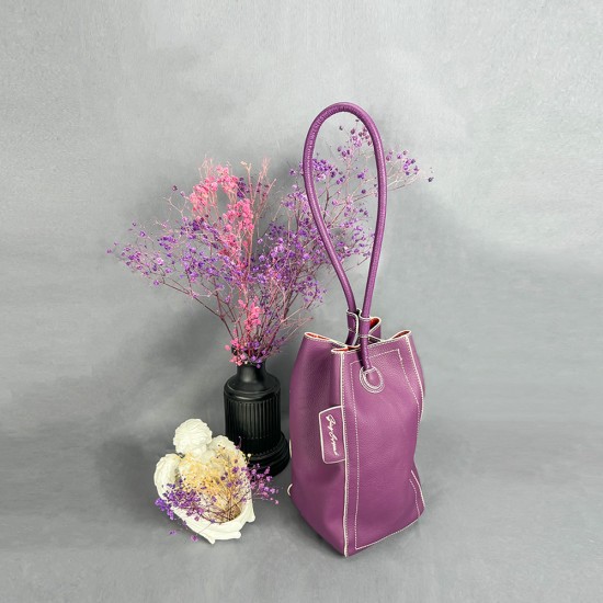 Vintage Togo cowhide standing bucket tote bag shoulder bag Vintage Togo cowhide standing bucket tote bag shoulder bag