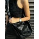 Cracked shiny leather crossbody bag crescent bag - Memoo.com Cracked shiny leather crossbody bag crescent bag - Memoo.com