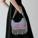 Copper bead tassel bag, underarm hand-held shoulder bag, crossbody bag, starry sky frosted - Memoo.com Copper bead tassel bag, underarm hand-held shoulder bag, crossbody bag, starry sky frosted - Memoo.com