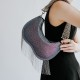 Copper bead tassel bag, underarm hand-held shoulder bag, crossbody bag, starry sky frosted - Memoo.com Copper bead tassel bag, underarm hand-held shoulder bag, crossbody bag, starry sky frosted - Memoo.com
