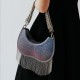 Copper bead tassel bag, underarm hand-held shoulder bag, crossbody bag, starry sky frosted - Memoo.com Copper bead tassel bag, underarm hand-held shoulder bag, crossbody bag, starry sky frosted - Memoo.com
