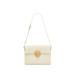 皮革绗缝翻肩十字肩红白大袋