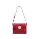 Leather Quilted Flip Shoulder Cross Shoulder Red and White Large Bag - Memoo.com
