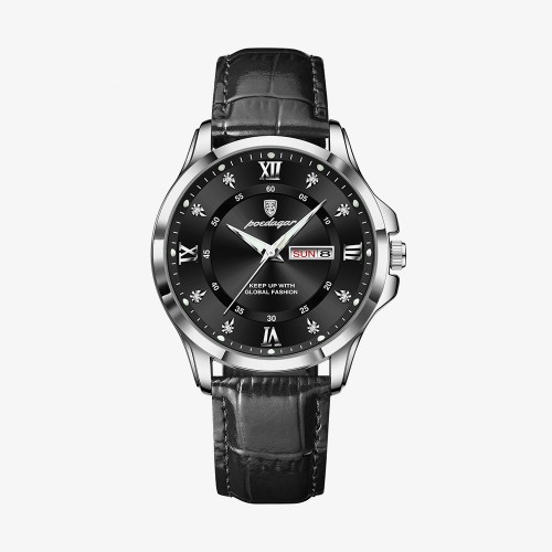 High-end Men's Quartz Wristwatch with Dual Calendar Function, Waterproof Feature, Stylish Design and Luminous Display High-end Men's Quartz Wristwatch with Dual Calendar Function, Waterproof Feature, Stylish Design and Luminous Display