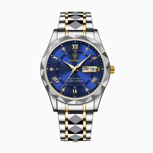 Men's Waterproof and Luminous Trendy, Stylish and Business Watch with Dual Calendar and Quartz Movement