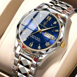 Men's Waterproof and Luminous Trendy, Stylish and Business Watch with Dual Calendar and Quartz Movement