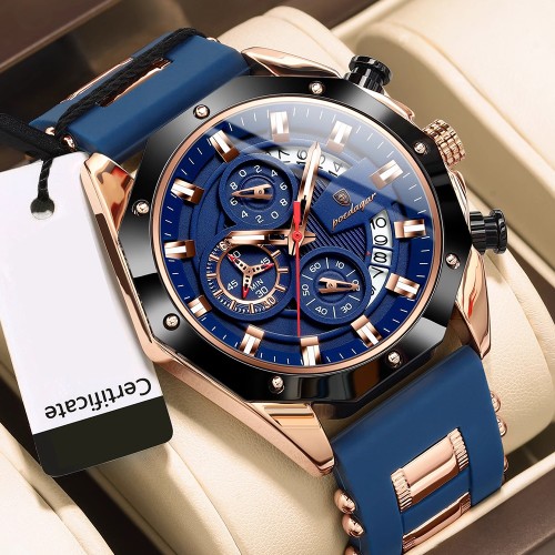 新款防水男士手表潮流多功能高档夜光商务石英腕表