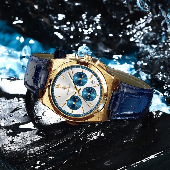 Men's Watch, Multifunctional, Business Style, with Calendar, Luminous, Stylish, Newly Launched, Waterproof, Quartz Wristwatch for Men - Memoo.com Men's Watch, Multifunctional, Business Style, with Calendar, Luminous, Stylish, Newly Launched, Waterproof, Quartz Wristwatch for Men - Memoo.com