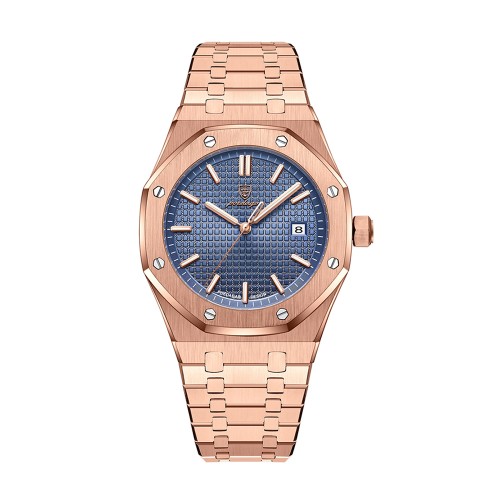 Men's waterproof watch, fashionable, suitable for business, trendy, with luminous function, calendar, and a famous brand wristwatch.