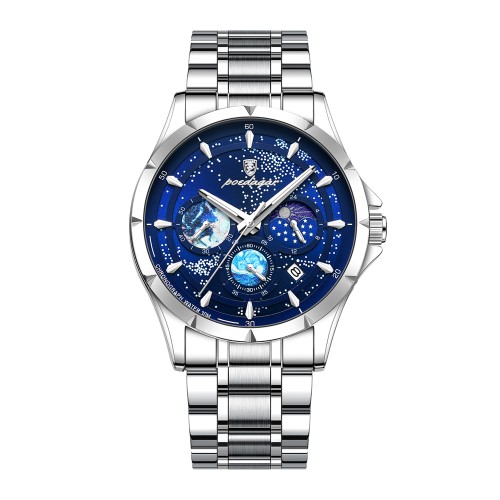 Fully automatic mechanical, waterproof, fashionable starry sky watch, with luminous function and calendar, a men's wristwatch. Fully automatic mechanical, waterproof, fashionable starry sky watch, with luminous function and calendar, a men's wristwatch.