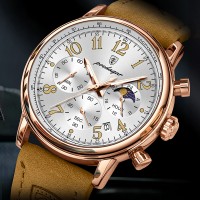 Men's watch. It is a fully automatic mechanical watch, suitable for casual wear, waterproof, with a calendar function, a new model, and a luminous wristwatch.