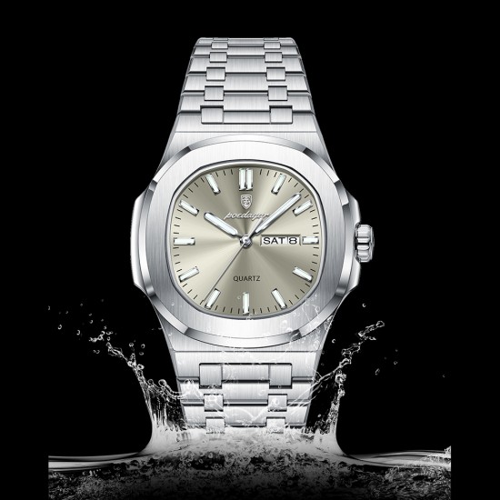 Men's simple-style watch with dual calendars, luminous function, high-grade quality and waterproof performance. It is a men's quartz wristwatch. - Memoo.com Men's simple-style watch with dual calendars, luminous function, high-grade quality and waterproof performance. It is a men's quartz wristwatch. - Memoo.com