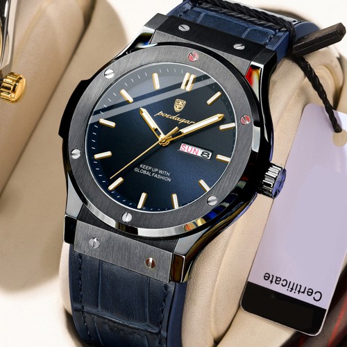 Fully automatic mechanical, waterproof and luminous business-casual men's wristwatch, men's quartz wristwatch with dual calendar function Fully automatic mechanical, waterproof and luminous business-casual men's wristwatch, men's quartz wristwatch with dual calendar function