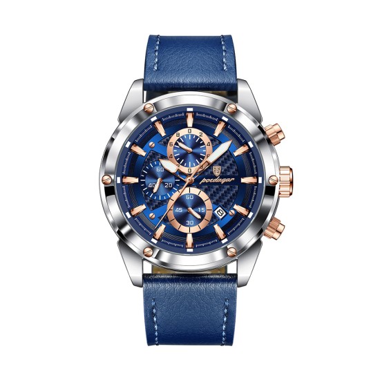 Men's wristwatch, multi-functional, business style, luminous, with calendar function, casual style, waterproof quartz wristwatch. - Memoo.com Men's wristwatch, multi-functional, business style, luminous, with calendar function, casual style, waterproof quartz wristwatch. - Memoo.com