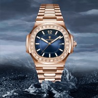 Men's wristwatch, trendy, waterproof, stylish, luminous, with calendar function, suitable for both casual and business occasions.