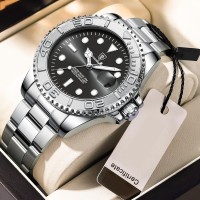 Men's wristwatch, suitable for both casual and business occasions, luminous, waterproof, quartz watch with calendar function.