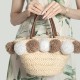 Handbag trendy hairball woven bag Handbag trendy hairball woven bag